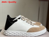 Jimmy Choo Diamond Light Flex F Trainers Leather and Suede Black White and Brown Replica