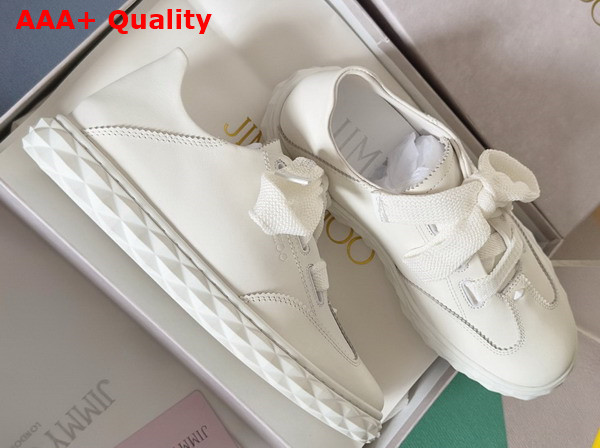 Jimmy Choo Diamond Light Flex F White Leather Trainers Replica