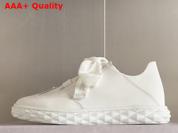 Jimmy Choo Diamond Light Flex F White Leather Trainers Replica