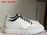 Jimmy Choo Diamond Light Flex F White Leather and Suede Trainers Replica
