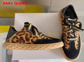 Jimmy Choo Diamond Llight Flex F Natural Leopard Print Pony Leather Trainers Replica