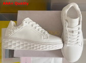 Jimmy Choo Diamond Maxi F II Latte Nappa Leather Pearl Trainers Replica