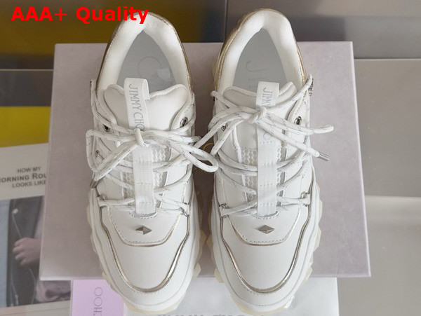 Jimmy Choo Diamond X II F Latte Leather Trainers Replica