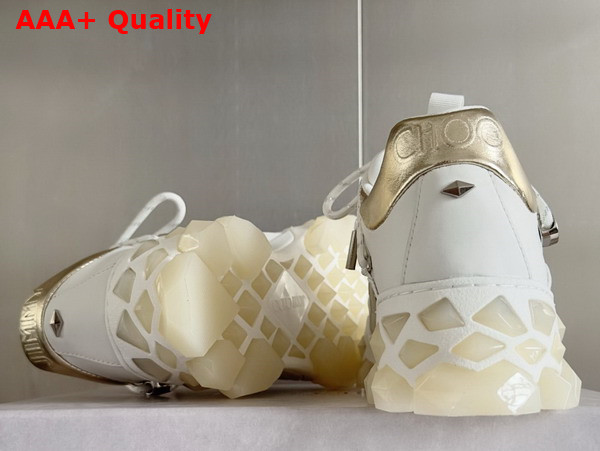 Jimmy Choo Diamond X II F Latte Leather Trainers Replica