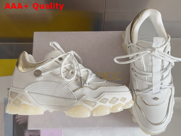 Jimmy Choo Diamond X II F Latte Leather Trainers Replica