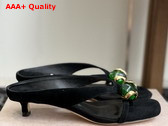 Jimmy Choo Emeri Stone 35 Black and Clover Suede Sandals Replica