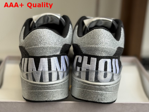 Jimmy Choo Florent M Black Glitter Fabric Trainers Replica