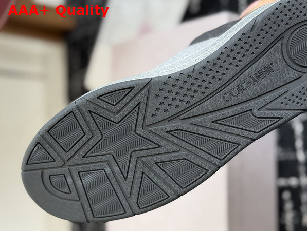 Jimmy Choo Florent M Black Glitter Fabric Trainers Replica