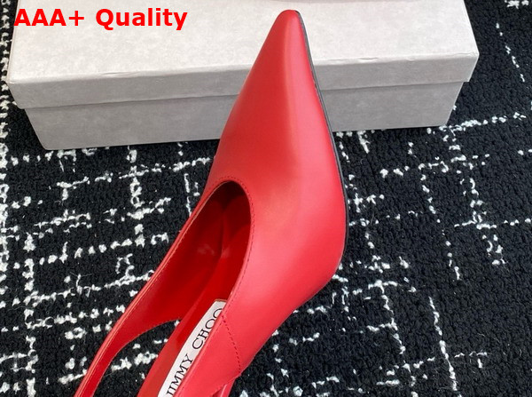 Jimmy Choo Isa 95 Ruby Red Leather Pumps Replica