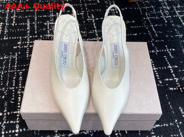 Jimmy Choo Isa 95 White Leather Pumps Replica