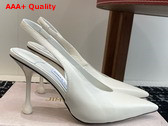 Jimmy Choo Isa 95 White Leather Pumps Replica
