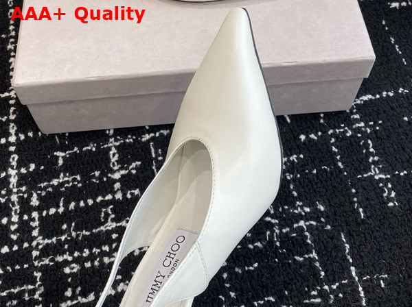 Jimmy Choo Isa 95 White Leather Pumps Replica