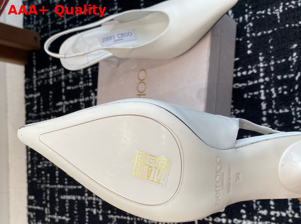 Jimmy Choo Isa 95 White Leather Pumps Replica