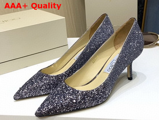 Jimmy Choo Love 65 Pumps Grey Glitter Replica