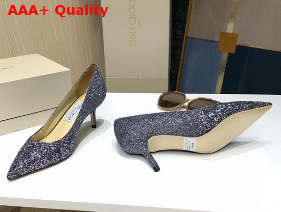 Jimmy Choo Love 65 Pumps Grey Glitter Replica