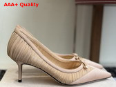 Jimmy Choo Love Mesh 85 Macaron Satin with Ruched Tulle Pumps Replica