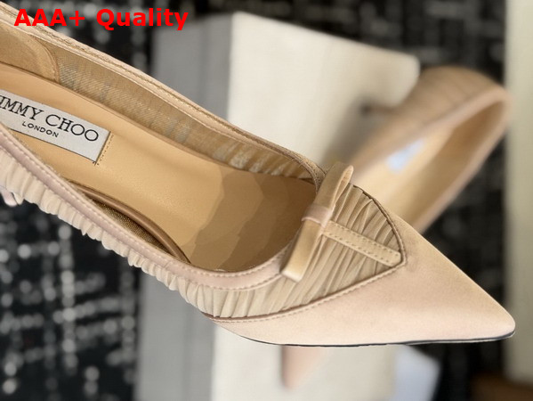 Jimmy Choo Love Mesh 85 Macaron Satin with Ruched Tulle Pumps Replica