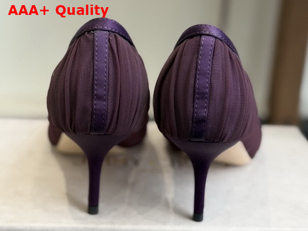 Jimmy Choo Love Mesh 85 Winter Bloom Satin with Ruched Tulle Pumps Replica