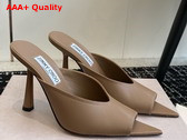 Jimmy Choo Maryanne Mule 100 Biscuit Calf Leather Pointed Toe Mules Replica