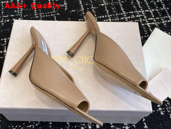Jimmy Choo Maryanne Mule 100 Biscuit Calf Leather Pointed Toe Mules Replica