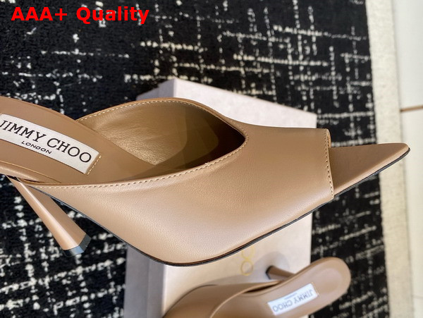 Jimmy Choo Maryanne Mule 100 Biscuit Calf Leather Pointed Toe Mules Replica