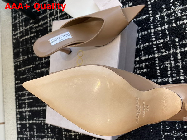 Jimmy Choo Maryanne Mule 100 Biscuit Calf Leather Pointed Toe Mules Replica