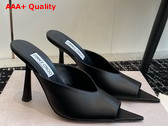 Jimmy Choo Maryanne Mule 100 Black Calf Leather Pointed Toe Mules Replica