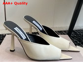 Jimmy Choo Maryanne Mule 100 Latte Calf Leather Pointed Toe Mules Replica