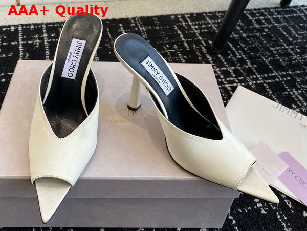 Jimmy Choo Maryanne Mule 100 Latte Calf Leather Pointed Toe Mules Replica