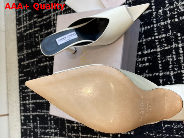 Jimmy Choo Maryanne Mule 100 Latte Calf Leather Pointed Toe Mules Replica