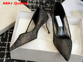 Jimmy Choo Romy 65 Black Jimmy Choo Lace Pumps Replica