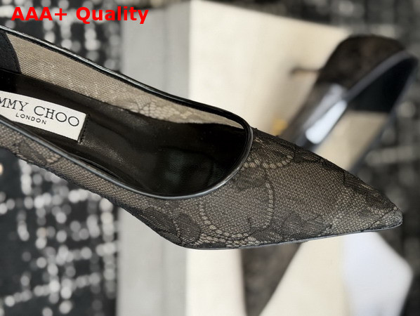 Jimmy Choo Romy 65 Black Jimmy Choo Lace Pumps Replica