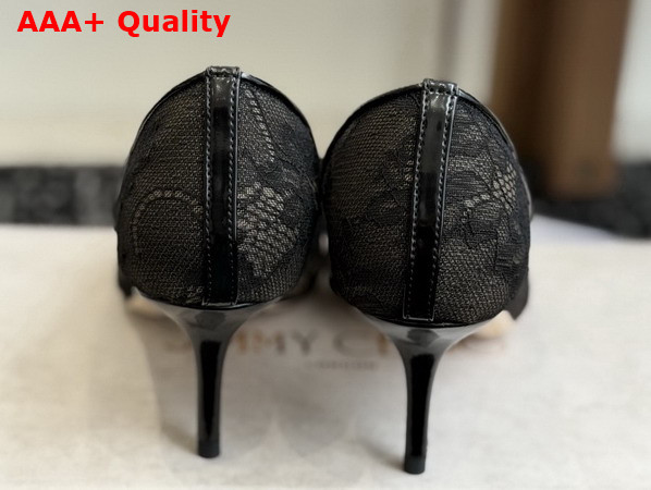 Jimmy Choo Romy 65 Black Jimmy Choo Lace Pumps Replica