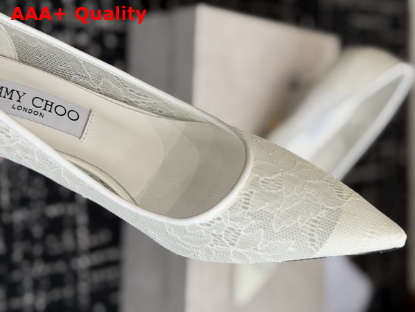 Jimmy Choo Romy 65 Ivory Jimmy Choo Lace Pumps Replica