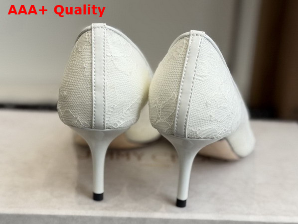 Jimmy Choo Romy 65 Ivory Jimmy Choo Lace Pumps Replica