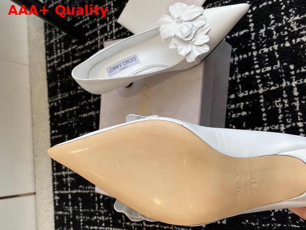 Jimmy Choo Rosalia Flowers 65 Latte Nappa Leather Pumps with Flowers Replica