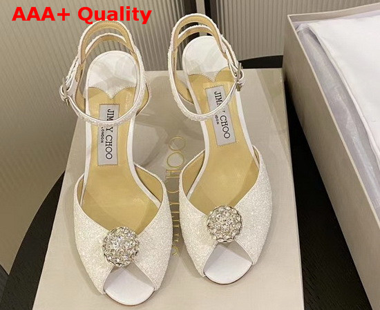 Jimmy Choo Sacora 85 Ivory Replica