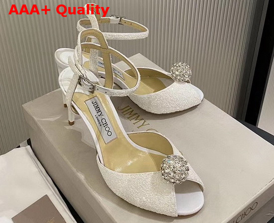 Jimmy Choo Sacora 85 Ivory Replica