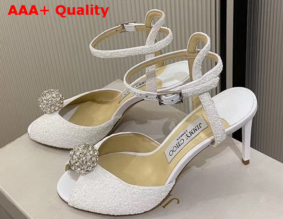 Jimmy Choo Sacora 85 Ivory Replica