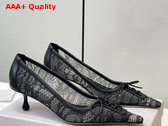Jimmy Choo Scarlett 50 Black Jimmy Choo Lace Pumps Replica