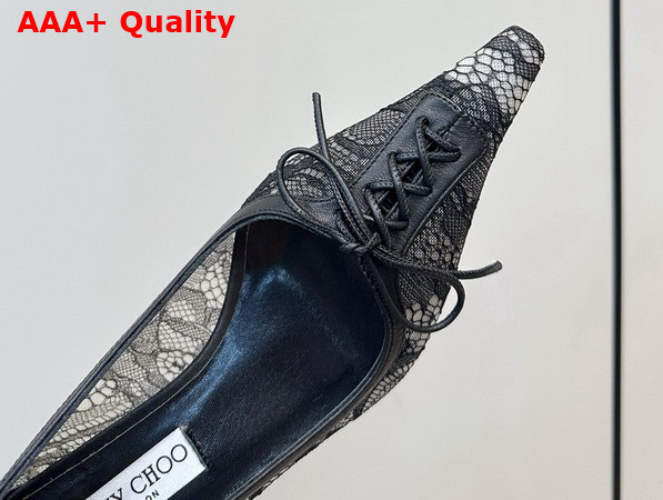 Jimmy Choo Scarlett 50 Black Jimmy Choo Lace Pumps Replica