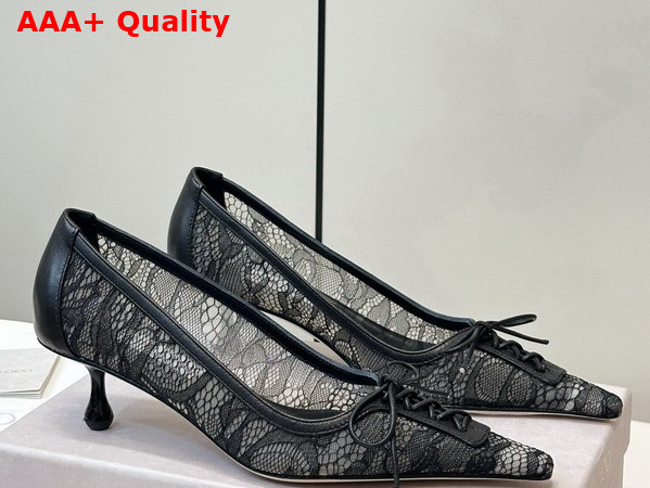 Jimmy Choo Scarlett 50 Black Jimmy Choo Lace Pumps Replica