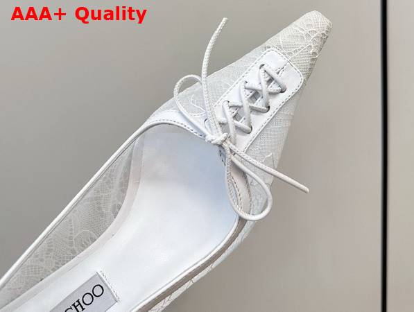Jimmy Choo Scarlett 50 Ivory Jimmy Choo Lace Pumps Replica
