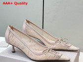 Jimmy Choo Scarlett 50 Pumps in Nude Lace Replica