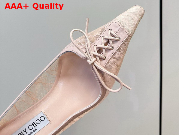 Jimmy Choo Scarlett 50 Pumps in Nude Lace Replica