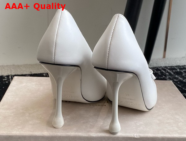 Jimmy Choo Scarlett 95 White Nappa Leather Pumps Replica