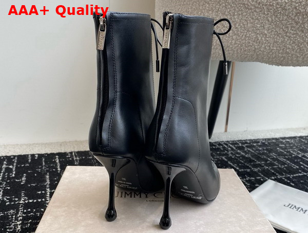 Jimmy Choo Scarlett Ankle Boot 95 Black Nappa Leather Boots Replica