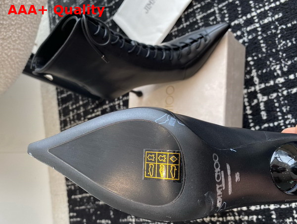 Jimmy Choo Scarlett Ankle Boot 95 Black Nappa Leather Boots Replica