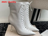 Jimmy Choo Scarlett Ankle Boot 95 White Nappa Leather Boots Replica