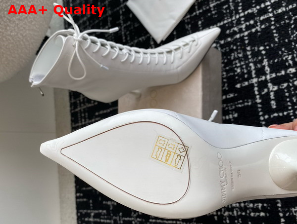 Jimmy Choo Scarlett Ankle Boot 95 White Nappa Leather Boots Replica